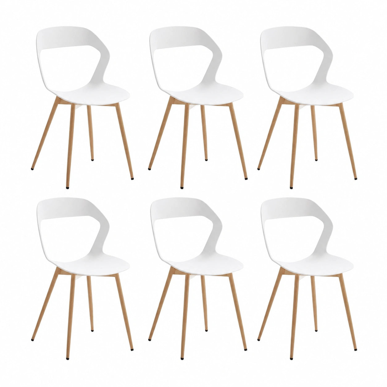 Chaise, en métal, coloris blanc, pour la salle à manger ou la cuisine