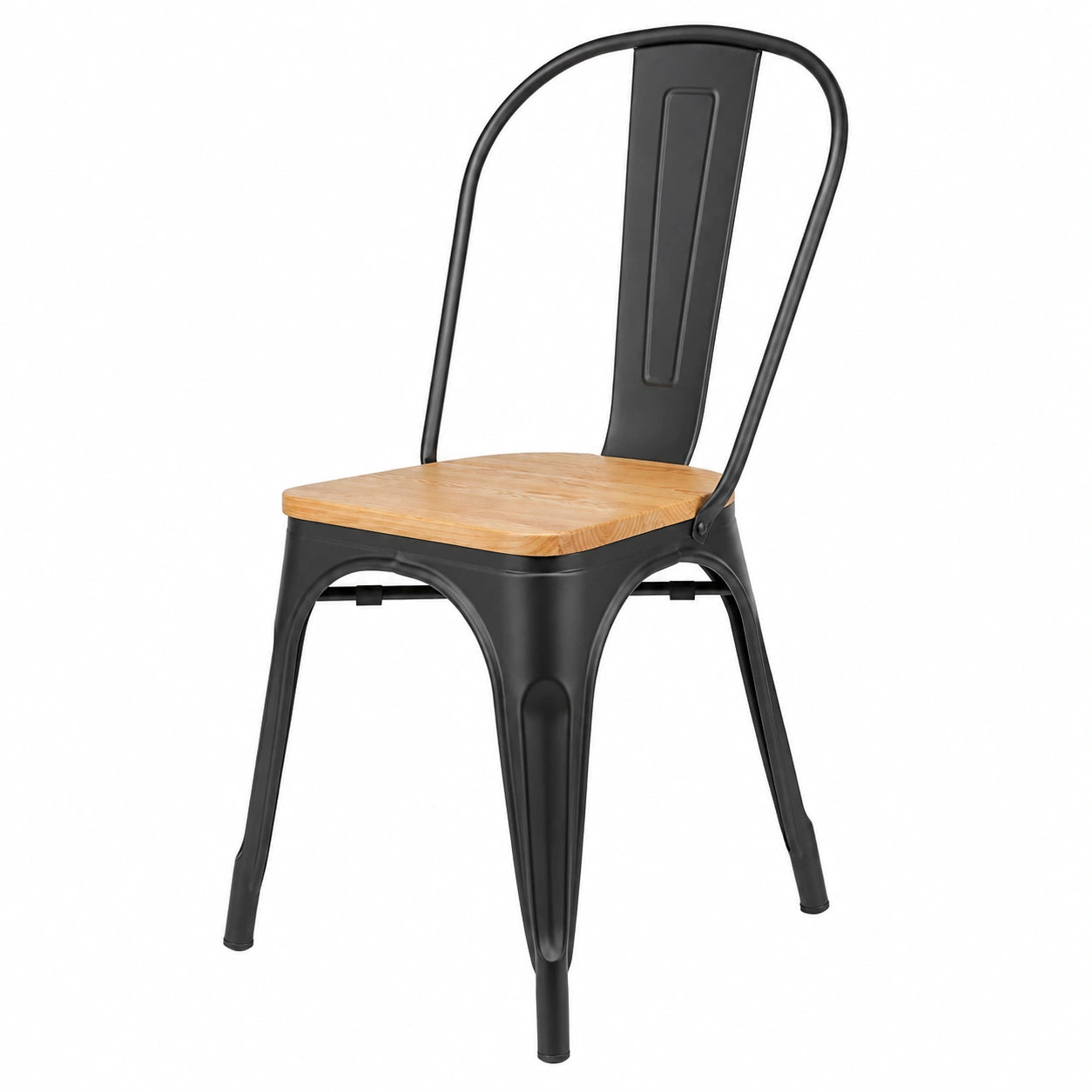 Chaise, en métal, coloris noir, pour la salle à manger ou la cuisine