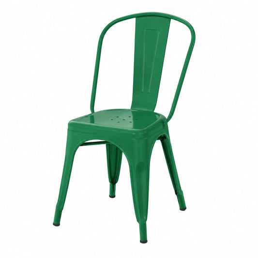 Chaise, en métal, coloris vert, pour la salle à manger ou la cuisine