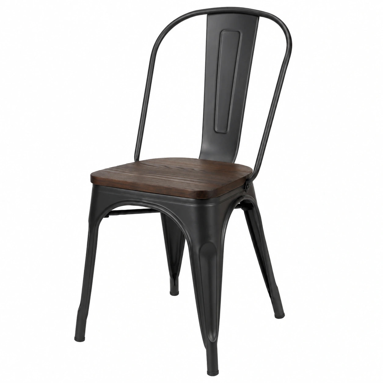 Chaise, en métal, coloris noir, pour la salle à manger ou la cuisine