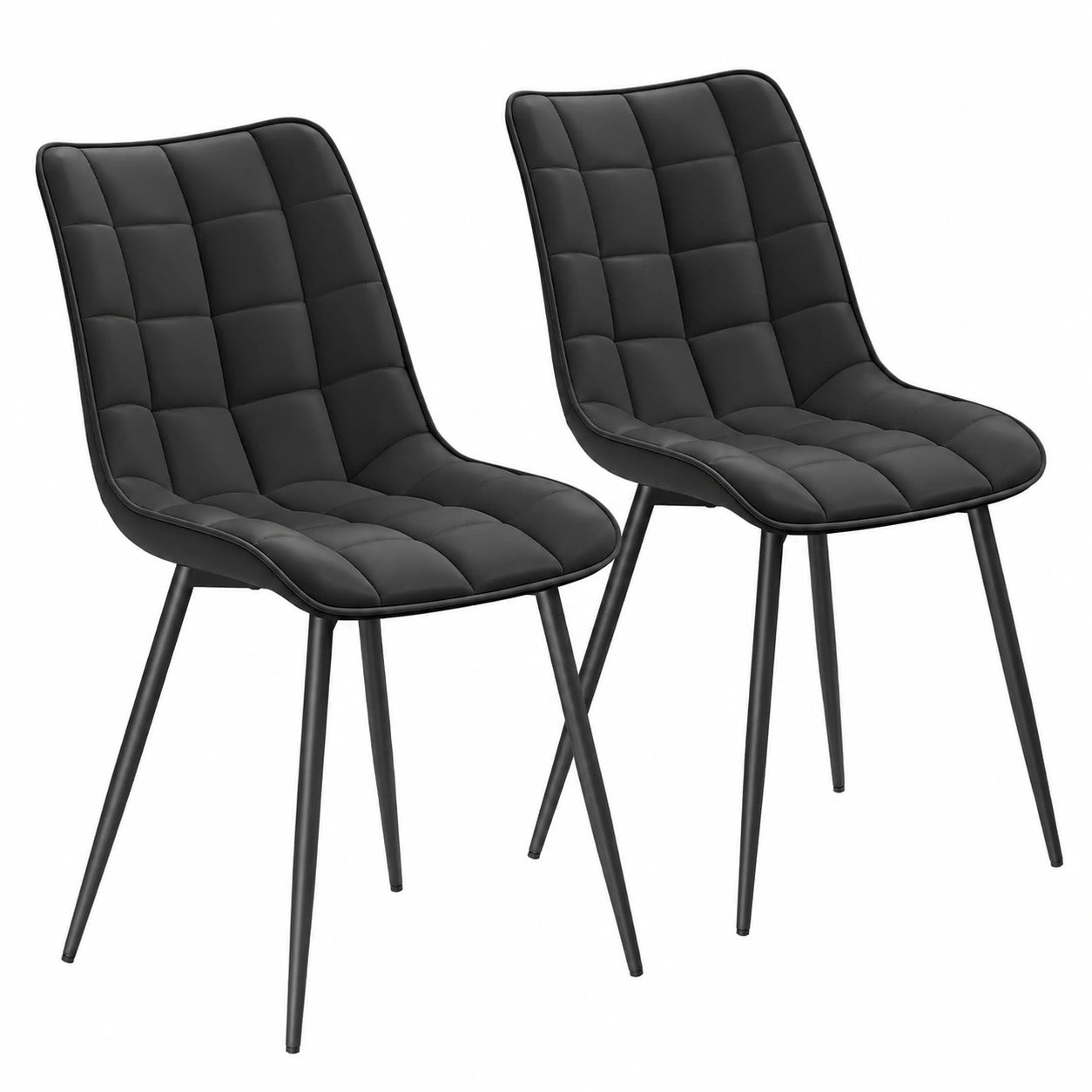 Chaise, en similicuir, coloris anthracite, pour la salle à manger ou la cuisine