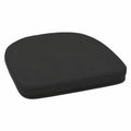 Chaise, avec coussin, en métal et similicuir, coloris noir, pour la salle à manger ou la cuisine
