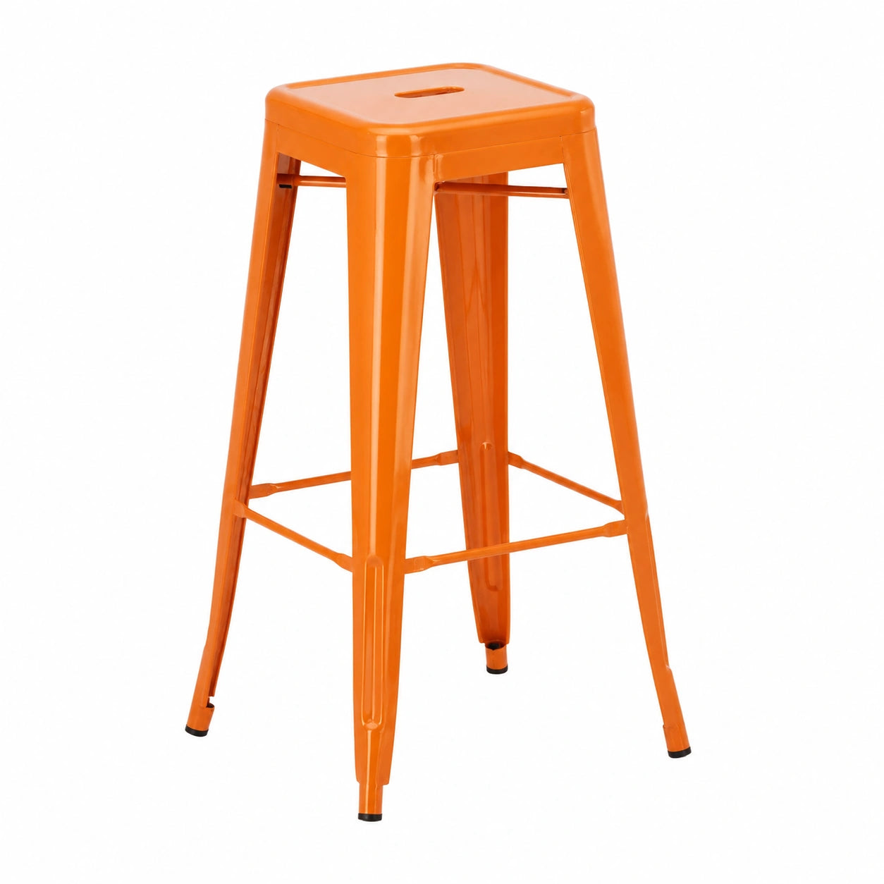 Chaise, en métal, coloris orange, pour la salle à manger ou la cuisine