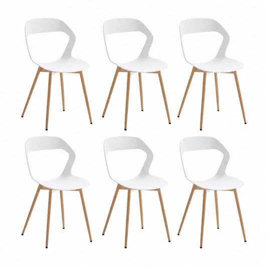 Chaise, en métal, coloris blanc, pour la salle à manger ou la cuisine