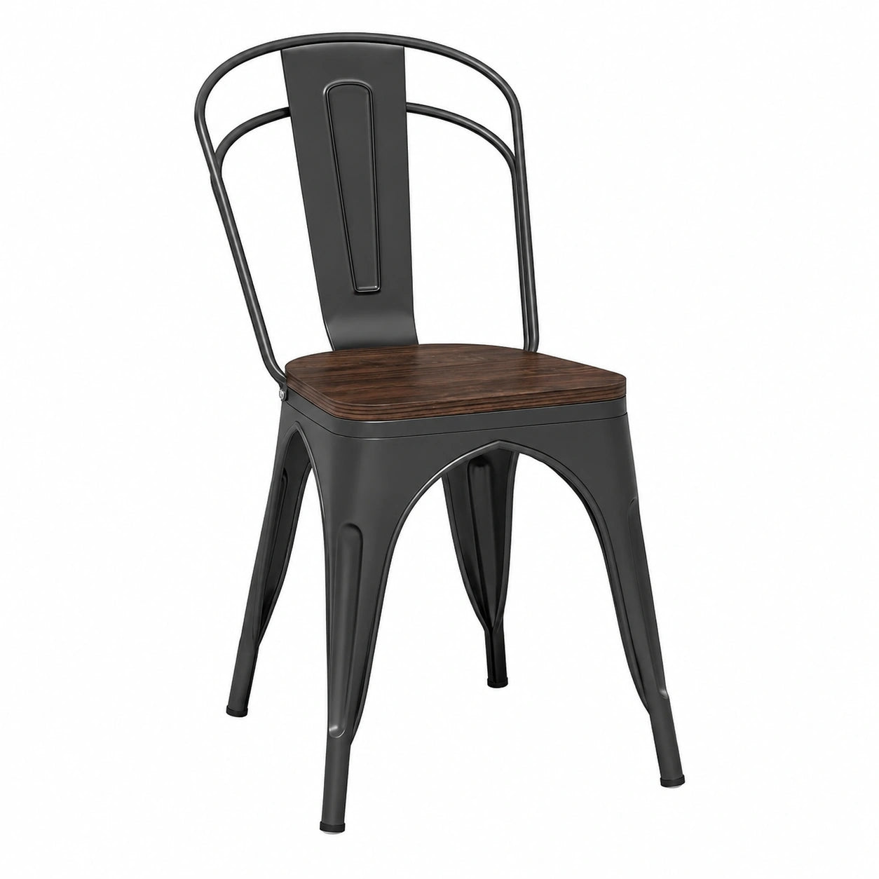 Chaise, en métal, coloris noir, pour la salle à manger ou la cuisine