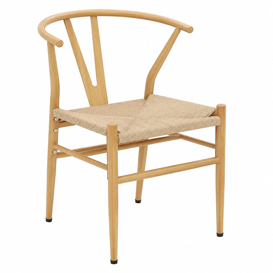 Chaise, en métal et résine tressée, 54 x 59 x 73 cm, pour la salle à manger ou la cuisine