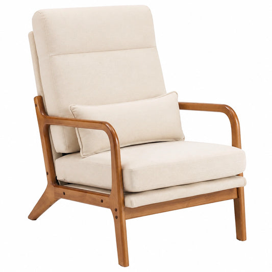 Fauteuil, en bois massif, pour le salon ou la chambre
