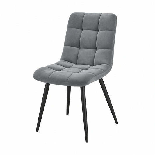 Chaise, réglable, en métal, coloris gris, pour la salle à manger ou la cuisine