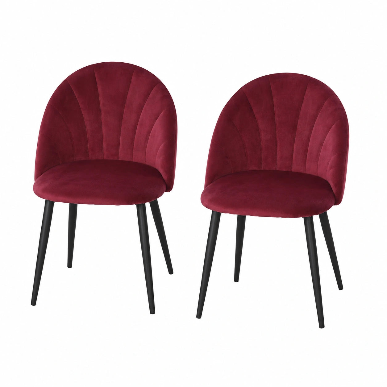 Chaise, coloris noir et bordeaux, pour la salle à manger ou la cuisine