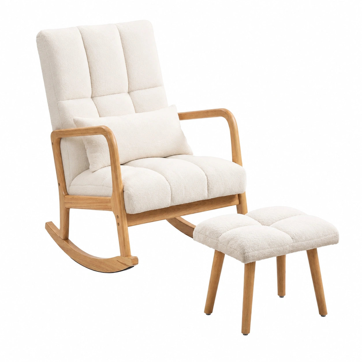 Fauteuil, à bascule, coloris blanc, pour le salon ou la chambre
