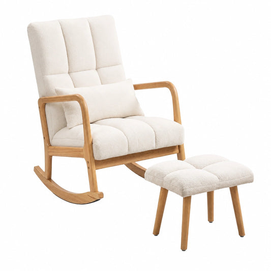 Fauteuil, à bascule, coloris blanc, pour le salon ou la chambre