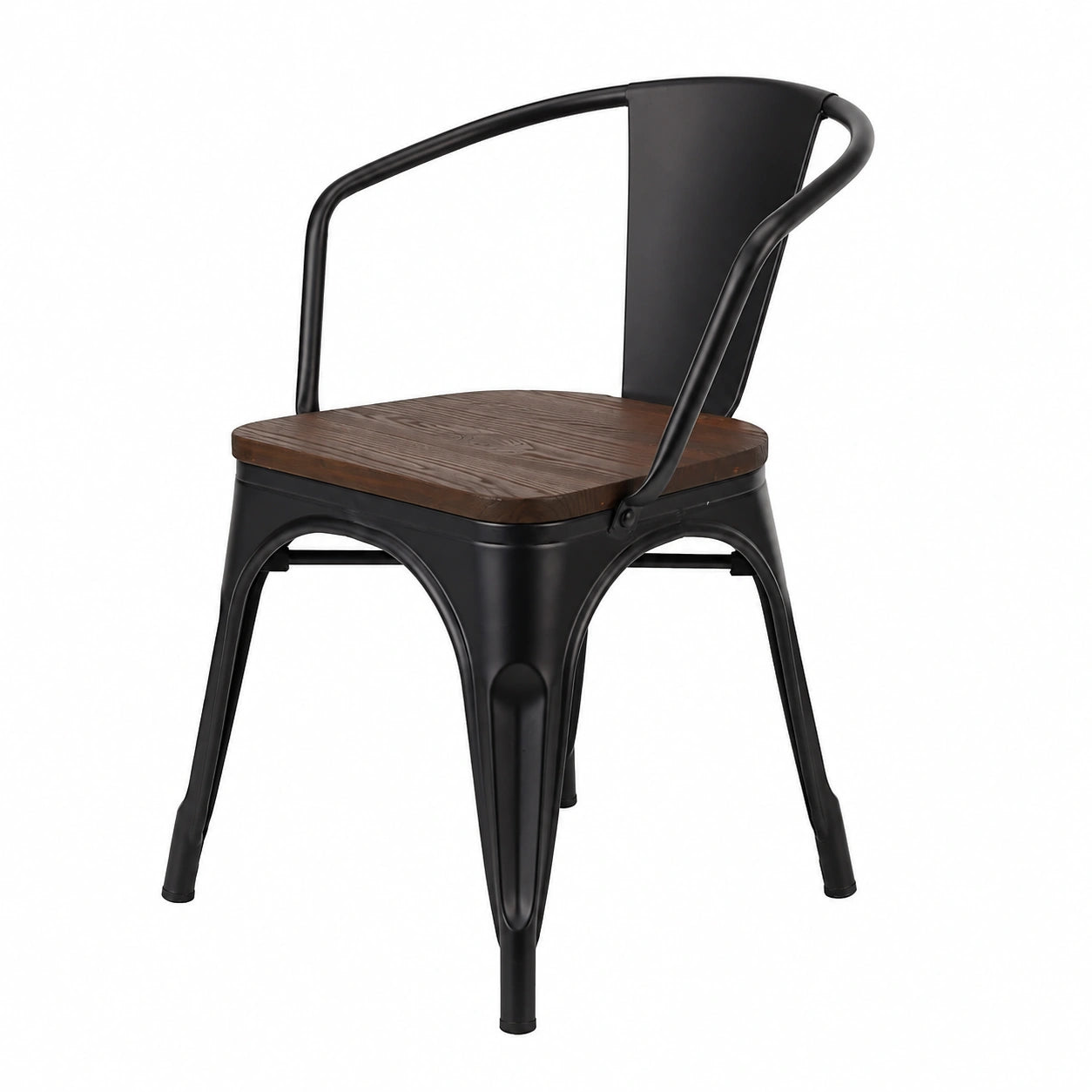 Chaise, en métal, coloris noir, pour la salle à manger ou la cuisine