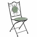 Chaise de jardin, pliable, en métal, coloris noir, pour la terrasse ou le jardin